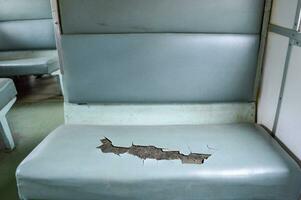 interior of an empty train photo