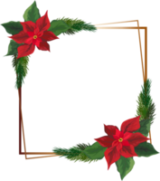 Christmas frame on transparent background. png