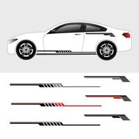 vector car vinyl decal sticker design. background sticker on the side of the car body