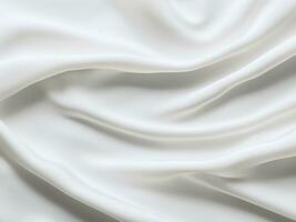 close up white silk fabric background photo