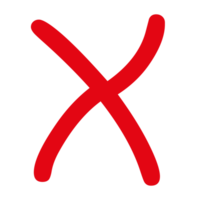 Cross Check Symbol on Transparent Background png