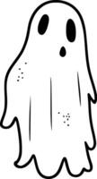 cute ghost icon, outline style photo