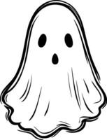 cute ghost icon, outline style photo