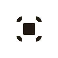 square code qr barcode simple icon vector