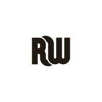 letter rw linked rotate logo vector