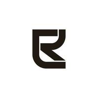 letter cr simple monogram logo vector
