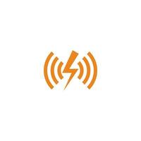 power signal flash thunder logo vector