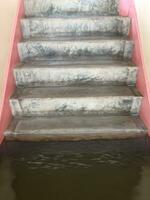 stairs of an old building. photo