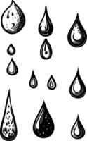 water drop set, hand drawn doodle illustration photo