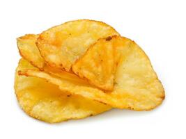 potato chips on a white background photo