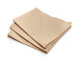 empty folded paper isolated on white background photo