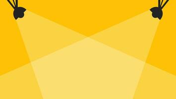 yellow stage spotlight flat vector illustration background with simple design