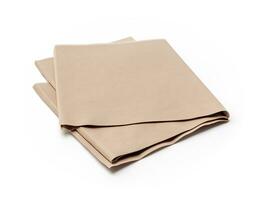 empty folded paper isolated on white background photo