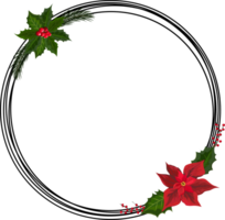 Christmas frame on transparent background. png