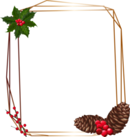 Christmas frame on transparent background. png