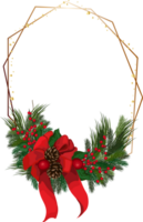 Christmas geometric frame. png