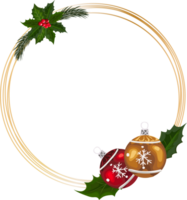 Christmas frame on transparent background. png