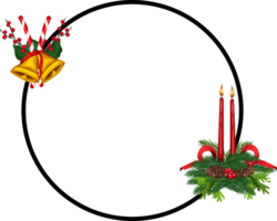 Christmas frame on transparent background. png