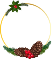 Christmas frame on transparent background. png