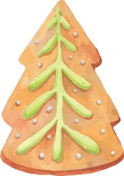 jul kaka illustration på transparent bakgrund. png