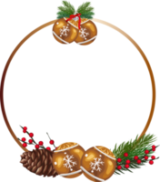 Christmas frame on transparent background. png