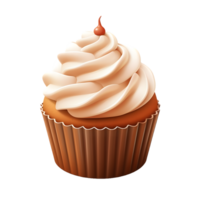 Cupcake with cream ai generative image png