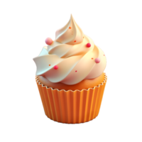 Cupcake mit Sahne ai generativ Bild png