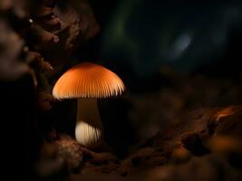 close up mushroom in the forest photo