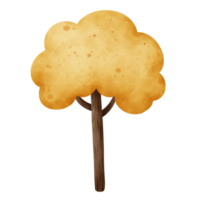 autunno acquerello illustrazione di un' giallo albero png