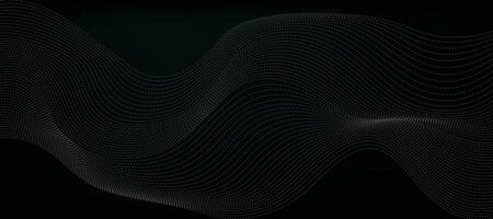 Modern Vector Background with Black Wavy Lines.