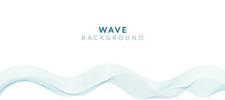 Modern Vector Background with Blue Wavy Lines.