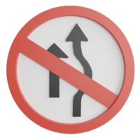 No overtaking sign clipart flat design icon isolated on transparent background, 3D render road sign and traffic sign concept png