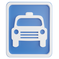taxi teken clip art vlak ontwerp icoon geïsoleerd Aan transparant achtergrond, 3d geven weg teken en verkeer teken concept png
