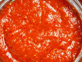 chili sauce and pepper texture photo