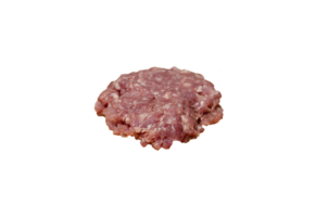 Raw fresh minced pork on transparent background. side view png