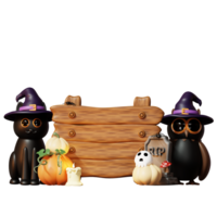 3d contento Halloween illustrazione png