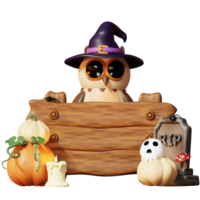 3d contento Halloween illustrazione png