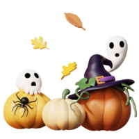 3d Lycklig halloween illustration png