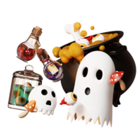 3D Happy Halloween Illustration png