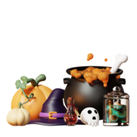 3D Happy Halloween Illustration png