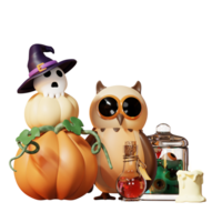 3d contento Halloween illustrazione png