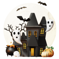 3d contento Halloween illustrazione png