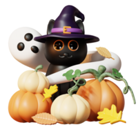 3D Happy Halloween Illustration png