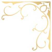 or ancien baroque coin ornement rétro modèle antique style acanthe. décoratif conception élément filigrane calligraphie. vous pouvez utilisation pour mariage décoration de salutation carte et laser Coupe. png