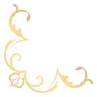 oro Clásico barroco esquina ornamento retro modelo antiguo estilo acanto. decorativo diseño elemento filigrana caligrafía. usted lata utilizar para Boda decoración de saludo tarjeta y láser corte. png