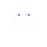 zwei Milch Box png