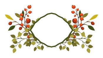 Abstract autumn vector. Frame of bright warm tones, hello autumn. Poster banner isolated on a white background. September. autumn leaves vector