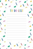 Realistic line paper note. To do list icon with hand drawn text. School business diary. Office stationery notebook on isolated background vector