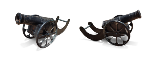 black antique cannon PNG transparent