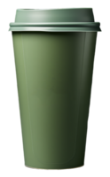 plain green plastic cup mockup template, ai generative png